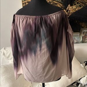 Bailey 44 Off-Shoulder Purple and Black Blouse